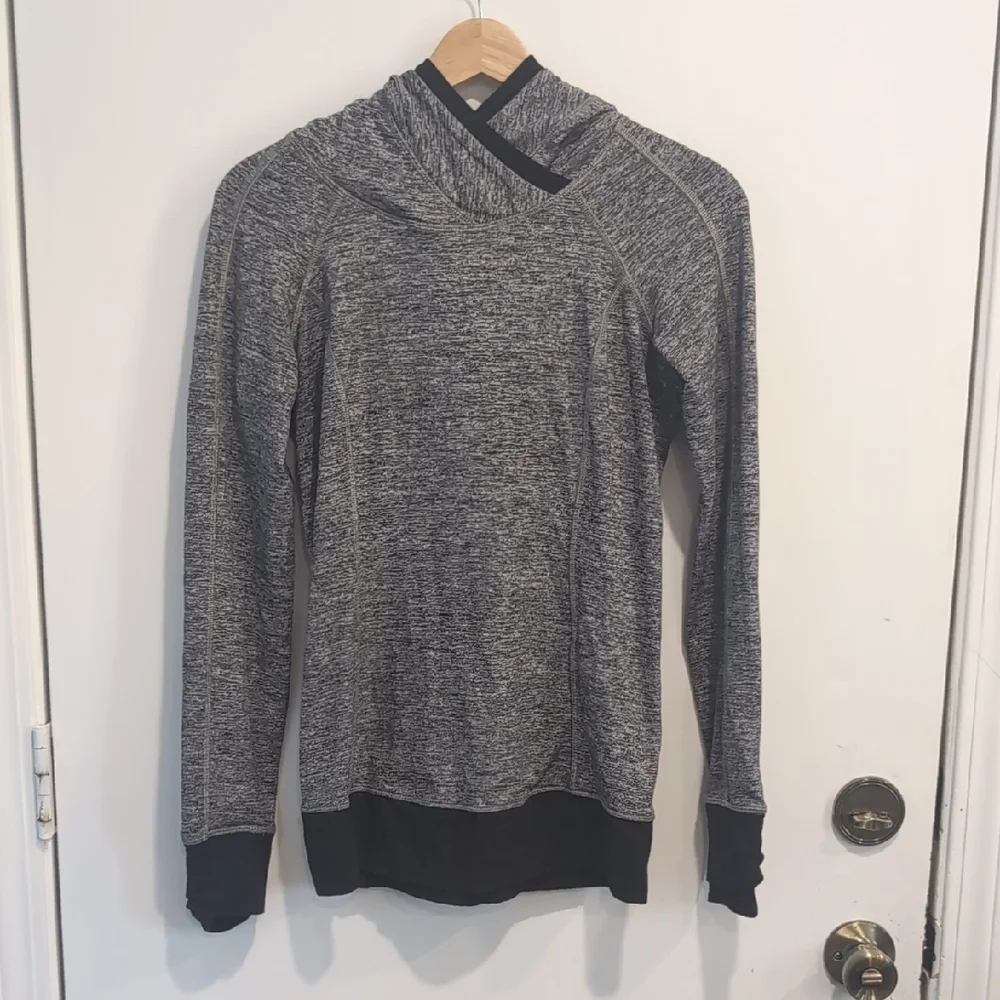 Lululemon Think Fast Hoodie Space Dye Camo Black Dark Slate / Black Size 4